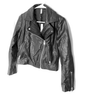 TOPSHOP LEATHER JACKET SIZE 4 NWT $360.00